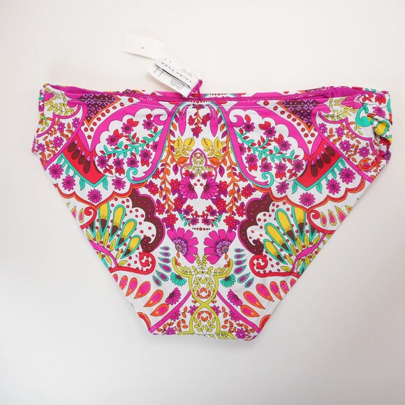 NWT Trina Turk Two-Piece Bikini Set Size 12 Hawaiian Garden Print Halter Tie - Picture 10 of 12